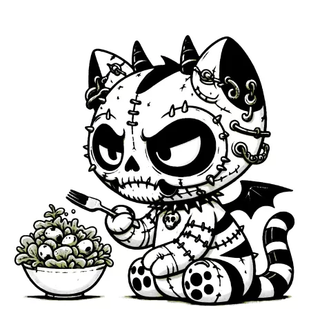 Beargoyle Salad Cat #1352
