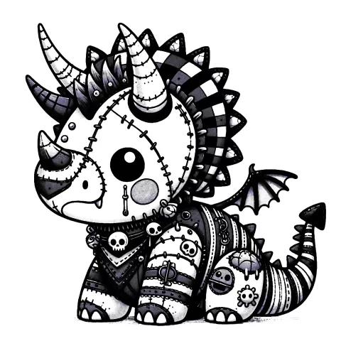 Patchwork Triceratops #1404