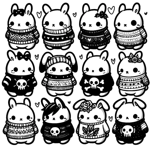 Bunnies in Sweaters #1815