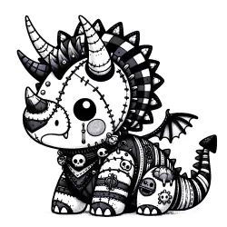 Patchwork Triceratops #1404