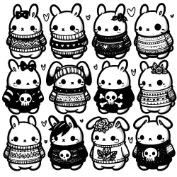 Bunnies in Sweaters #1815