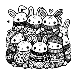 Bunnies in Sweaters #0908