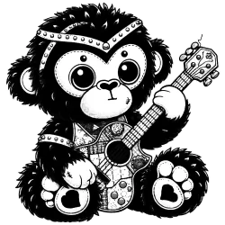 Monkey & Guitar #1903