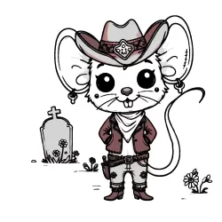 Mouse Cowboy in color