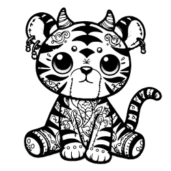 Tiger with horns #0401