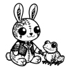 Beargoyle Bunny and Frog #0249