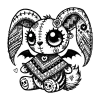 Patchwork Bunny in a Poncho