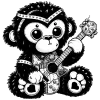 Monkey & Guitar #1903